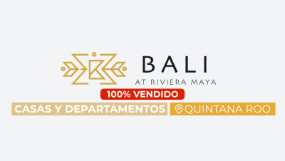 Bali, desarrollo en Playa del Carmen con casas y departamentos a la venta. 100% vendido
