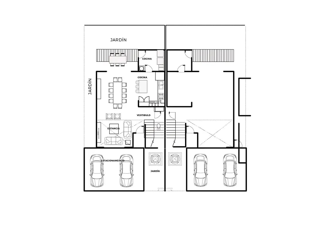 Planta 1 de Casa Modelo Mónaco