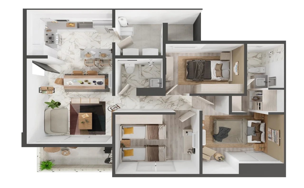 Un solo nivel de Departamento Modelo Benoa