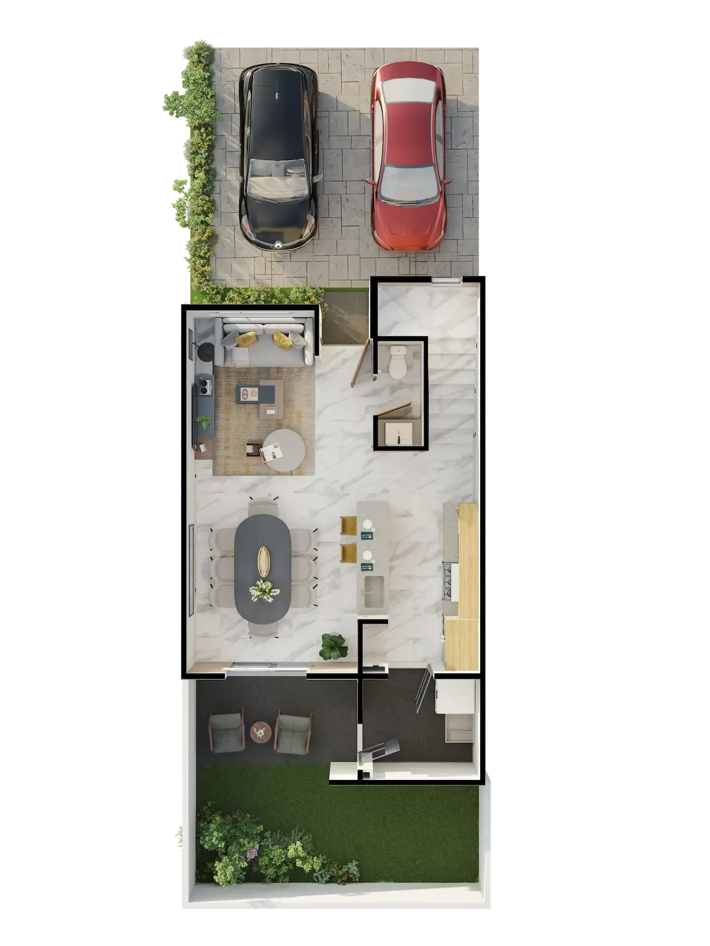 Planta Baja de casa Modelo Recinto - Abeto